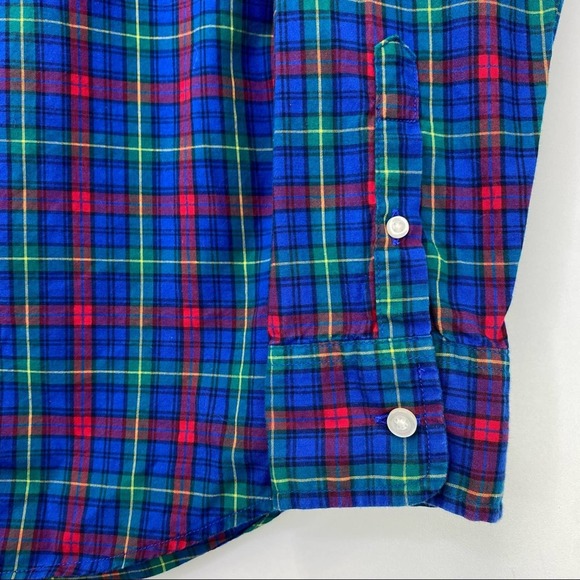 Lands End Plaid Button Down Long Sleeve Shirt - Picture 6 of 10